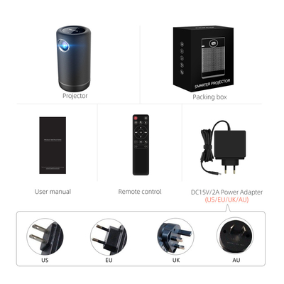 4K Android 9 projetores do DLP do rádio do diodo emissor de luz do projetor mini com modo DE ALTA FIDELIDADE do orador